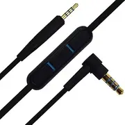 Replacement Audio 2.5mm to 3.5mm Cable Compatible Bose QuietComfort 25 QC25 Headphones with Mic and Volume Control (Black)