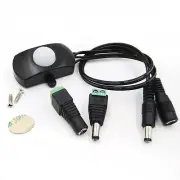 DC 5-24V PIR Infrared Sensor Switch Plus+12V Power Connector Male and Female