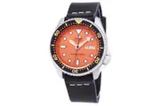 Seiko Automatic SKX011J1-LS14 Diver's 200M Japan Made Black Leather Strap Men's Watch