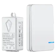 Wireless Light Switch Receiver Kit 1 Key Control Push-Button Waterproof 1640ft