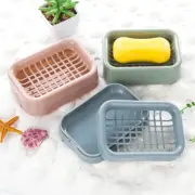 Double Layer Soap Holder Drain Holder Soap Dish Shampoo Boxes Travel Soap Box US