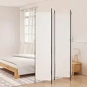 Bedroom Panel 4-Panel Room Divider White 200x220 cm Fabric