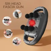 Six Heads Fascia Gun High-frequency Vibration Deep Massage Device for Shoulder Waist Back Leg Body Muscle Relaxation
