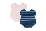 Gender Reveal Gold Foiled Pink And Navy Baby Jumpsuit Shaped Napkins 16 Pack