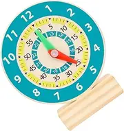 GARIOUANS Clock for Educational Cognition Puzzle Model Bright Color Number Recognition Safe Polished Edges for Imagination Development and Learning Rules