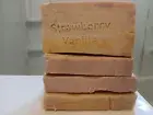 STRAWBERRY VANILLA GOAT MILK SOAP HAPPY GOAT CREAMERY FREE SHIPPING SMELLY CHEAP