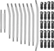 RCHUBAM RC Linkage Kit Stainless Steel Link Rod End Set High Clearance Suspension Chassis Links Compatible with 1/10 Scale Element RC Enduro Crawler Car Upgrade Parts
