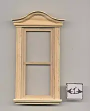 Bonnet Pediment Working Window 1/12 scale wooden miniature Houseworks 5057