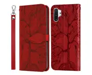 For Samsung Galaxy Note 10 Plus 5G Cover with Kickstand - Red