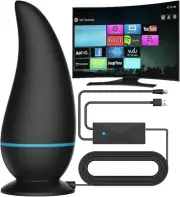 TV Aerial Indoor, Digital TV Aerial 280+ Miles Long Range, 360° Reception Amplif