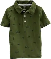 [Carter's] Boy's Palm Tree Polo Green, 3 Months