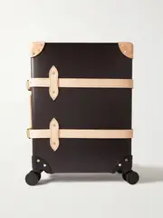 [Globe-Trotter] Globe-Trotter - Safari Carry-on Leather-trimmed Suitcase - Brown - One size One size Brown