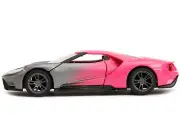 Jada 34851 2017 Ford GT Gray Metallic and Pink Gradient "Pink Slips" Series 1/32
