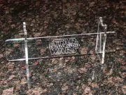 Adj Acrylic Light saber display stand holder w engraved Star Wars TFA image