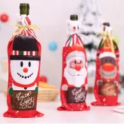 Christmas Style Wine Bottle Bag With Santa Claus/Snowman/Elk Printed Pattern