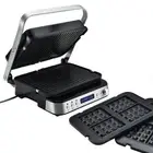 4-in-1 Multi Grill and Sandwich Press with Waffle Maker, 0.65m2 Cooking Area