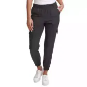 Dkny Womens Embossed Joggers Size-M Color-Black