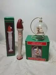 House of Lloyd Christmas Around the World Nativity Hanging Globe/Wood Candle Lot