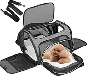 Pet Carrier - Foldable Mesh Pet Carrier | Breathable Animal Crate, Foldable Travel Kennel, Portable Pet Carrier for Rest Life