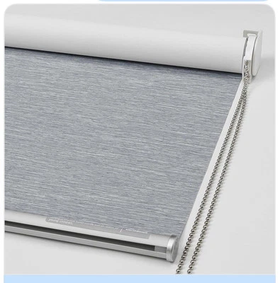 ChrisDowa 100% Blackout Roller Shade, 34”W x 72" H, Grey (1277)