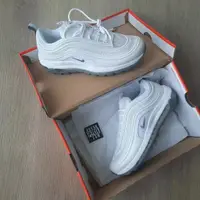 在飛比找蝦皮購物優惠-奈吉 男鞋 Air Max 97 高爾夫白色純鉑金白色/金屬