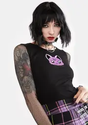 [Trickz N' Treatz] Lunar Kitten Fishnet Top