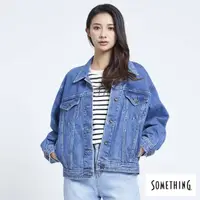 在飛比找momo購物網優惠-【SOMETHING】女裝 復古丹寧夾克(中古藍)
