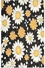 GAIREG White Yellow Daisy Flowers Towels for Kitchen, 28x18 Decorative Kitchen Towel Cute, Set of 4