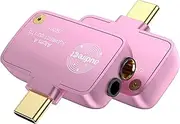 Audirect ATOM4 Portable Audio Decoder Headphone Amplifier, 3.5mm Single Side and 4.4mm Balanced Output, High Fidelity Sound Quality, Lightweight and Portable (USB-C Interface) (Pink)