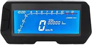 Light 12000RPM 6 Gear Universal Motorcycle LCD Digital Speedometer Backlight Motorcycle Odometer 1 2 4 Cylinders Meter Motorcycle Trip Meter(Without Sensor)
