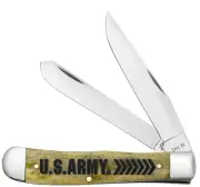 Case xx Knife Trapper U.S. Army Olive Green Bone 15056 Pocket Knives