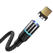 Magnetic Android USB Data Cable Magnet Charger For Samsung Huawei Xiaomi BLACK COLOR