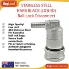 STAINLESS STEEL BARB BALL LOCK DISCONNECT (LIQUID) home brew corny cornelius keg