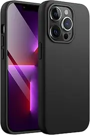 JETech Silicone Case for iPhone 13 Pro Max 6.7-Inch, Silky-Soft Touch Full-Body Protective Phone Case, Shockproof Cover with Microfiber Lining (Black)
