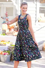 Lori Fit & Flare Dress By The Waterfall--TBL-01-C-WA