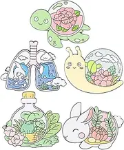 [GAROZATION] 5pcs Cute Snail Flower Brooch Charming Animal Brooch Clips for Women Teens Boy Girl for Jackets Bags Hats Birthday Party Accessories