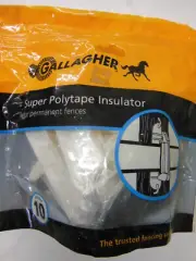 Gallagher ELECTRIC FENCE Locking 1 1/2" Poly Tape INSULATOR - Livestock NEW