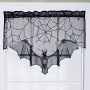 Spider Web Halloween Curtain