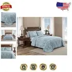 Tropical Twin Quilt Set, Reversible Cotton Bedding & Matching Sham, Caribbean