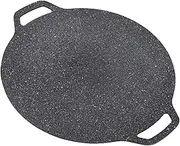 Gugxiom Korean BBQ Grill Pan, Aluminum Non Stick Korean Grill Pan, High Heat Conductivity Griddle Pan for Barbecue, Camping and Other Outdoor Activities (33cm)