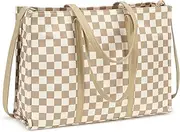 [BTOOP] Laptop Tote Bag for Women Work 15.6 inch Canvas Shoulder Bags Computer Messenger Purse Teacher Handbag Office Briefcase