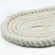 Natural Twisted Cotton Rope Super Soft Triple-Strand Twisted Cotton Rope Dia 1/6'',1/5'',1/4'',3/8'',2/5'',1/2'',3/5'',4/5''and 25/50 and 100ft