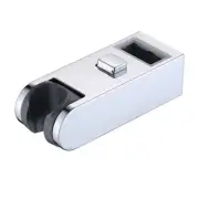 Square Tube Chrome Shower Rail Head Slider Bar Holder Adjustable Bracket Parts