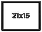 21x15 Shadow Box Frame Black | 1 inches Deep Real Wood Contemporary Shadowbox Di
