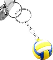 [Generic] Volleyball Keychains - Alloy Football Keyring | Tennis Ball Key Chains | Cute Sport Key Chains with Ball Volleyball Keyring for Backpack | Football Keychain for Men Boys Athletes Rewards