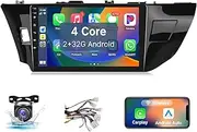 Leadfan Car Radio for Toyota Corolla 2013 2014 2015 2016 Stereo with Wireless CarPlay Android Auto 10.1 Inch TouchScreen In-Dash GPS Navigation Bluetooth WIFI MirrorLink SWC Split Screen Backup Camera