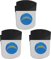 Siskyou Sports NFL Los Angeles Chargers Chip Clip Magnet with Bottle Opener, 3pk One Size, White