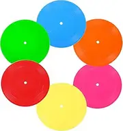 sourcing map 6Pcs Blank Vinyl Records 7 Inch Fake Record Vintage Decoration, PVC Plain Faux Blank Vinyl Records, Retro Vinyl Records for Home Studio Room Wall Aesthetic (6 Colors), Black