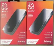 Set of 2 Zagg Invisible Shield Screen Protector iPhone 15 Privacy "new unopened"
