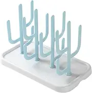 kokiya Baby Bottle Drying Rack Dryer Countertop Easy Storage Organizer Dryer Rack for Cups Brush Bottle Parts Accessories, Green